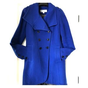 Gorgeous Blue Double-Breasted Wool Coat